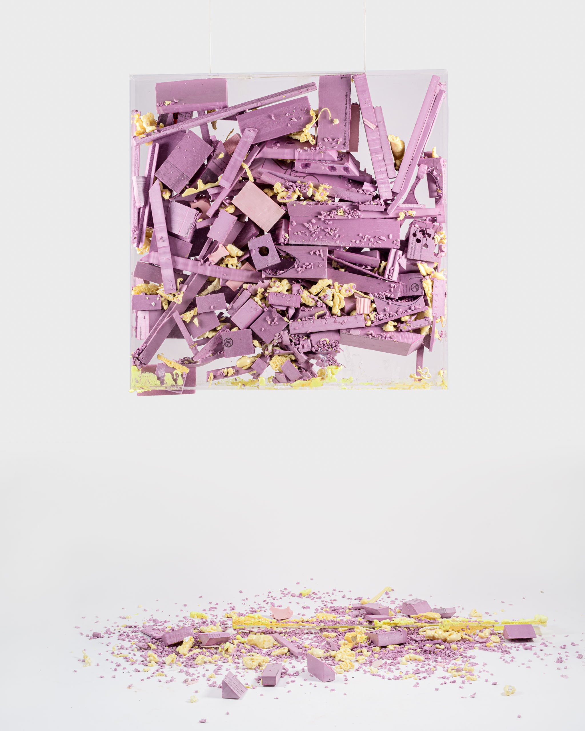 "Isolé.e.s" by Jeremy Paguet—an innovative acrylic and styrofoam artwork exploring confinement, materiality, and identity. Discover this unique piece at Gems Montreal.