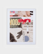 Collage print “Mood” by Jeremy Paguet, combining found imagery, red paint, and layered text with a hand-signed edition number.