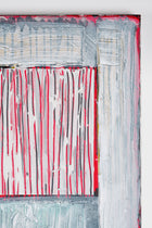 Abstract painting "Fluo" by Montreal contemporary artist Jean-Michel Correia, inspired by Boulez’s "Éclats multiples"