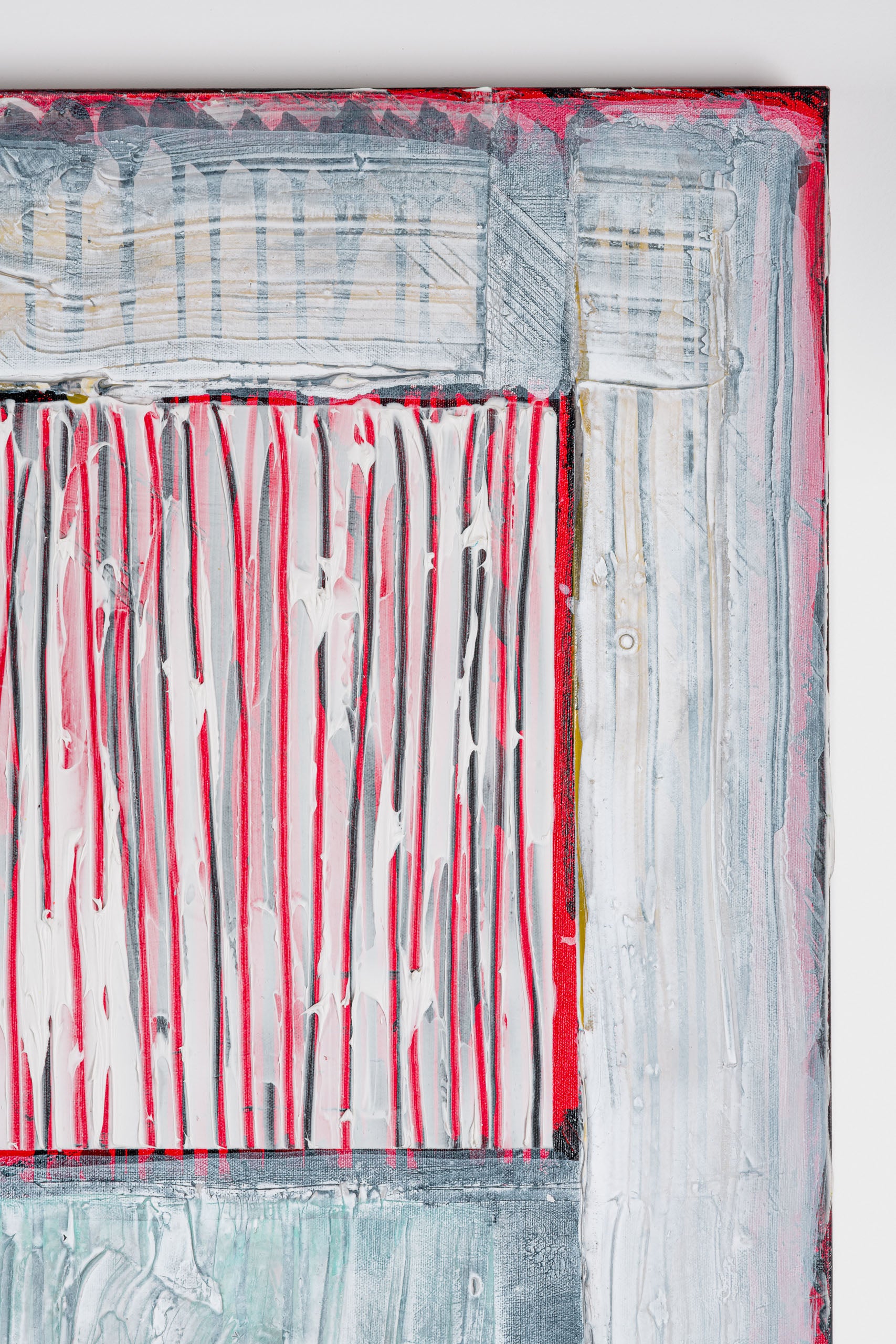 Abstract painting "Fluo" by Montreal contemporary artist Jean-Michel Correia, inspired by Boulez’s "Éclats multiples"