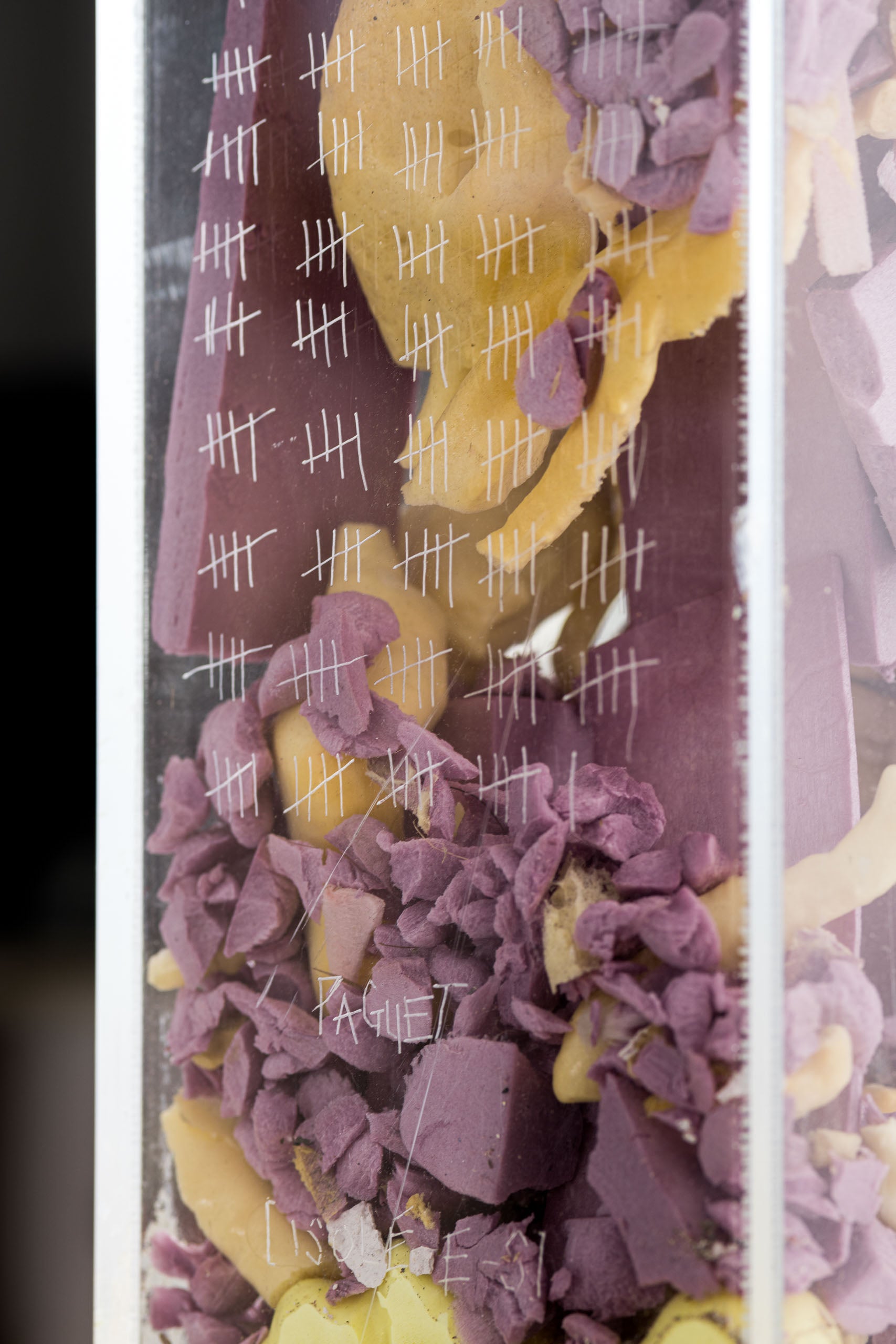 "Isolé.e.s" by Jeremy Paguet—an innovative acrylic and styrofoam artwork exploring confinement, materiality, and identity. Discover this unique piece at Gems Montreal.