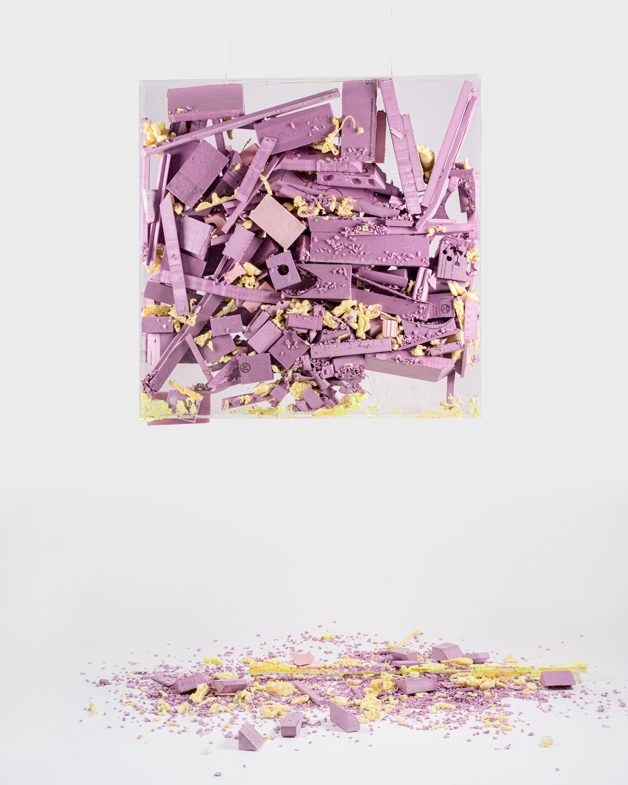 "Isolé.e.s" by Jeremy Paguet—an innovative acrylic and styrofoam artwork exploring confinement, materiality, and identity. Discover this unique piece at Gems Montreal.