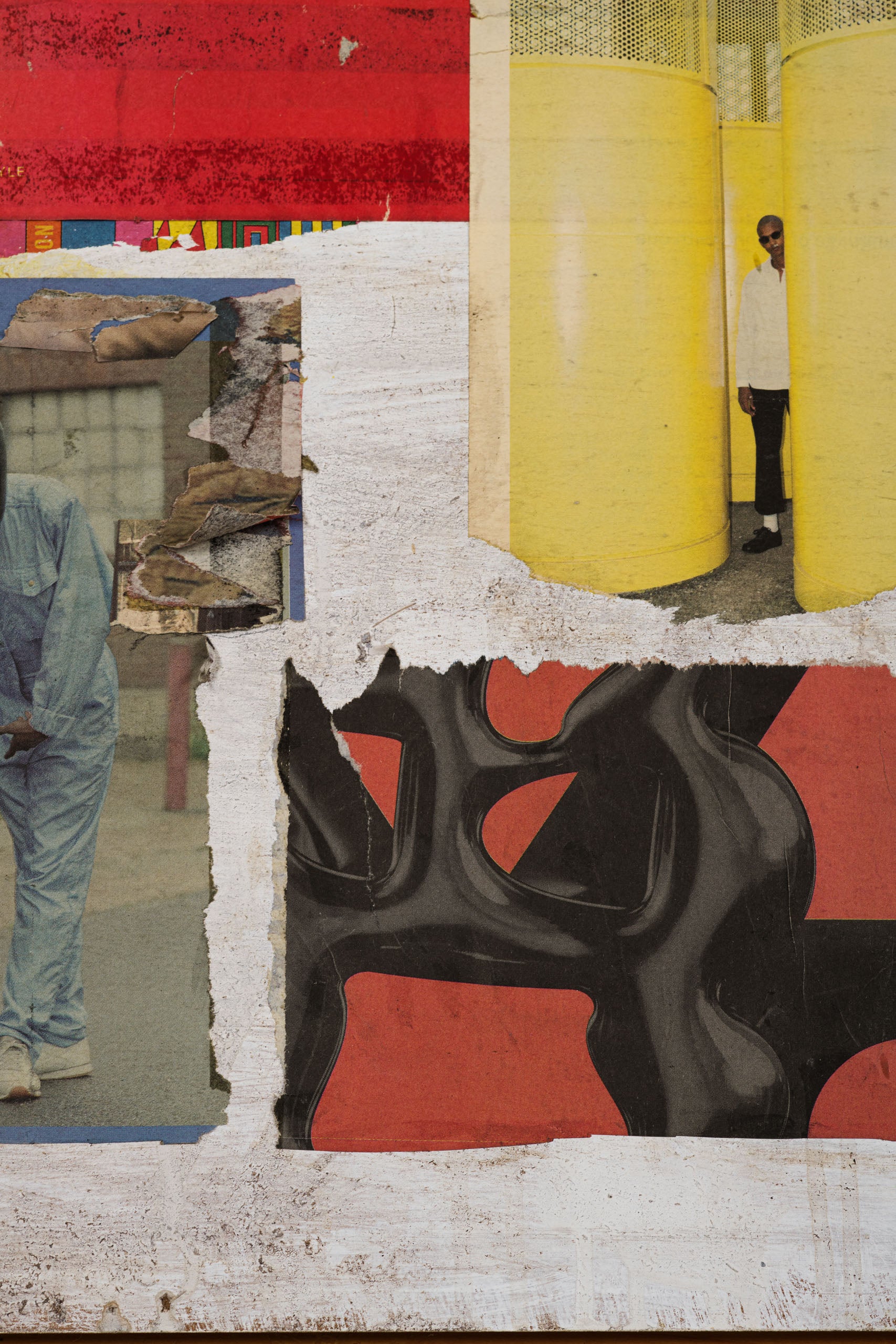 "Quarantine2" by canadian artist Jeremy Paguet—a pandemic-era collage exploring isolation and confinement. Discover emerging canadian's artists online.