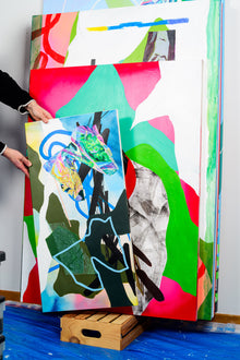 Muralist and painter Diane Roe explores human impact on nature through abstract compositions. Discover her large-scale, immersive works at Gems Montreal.